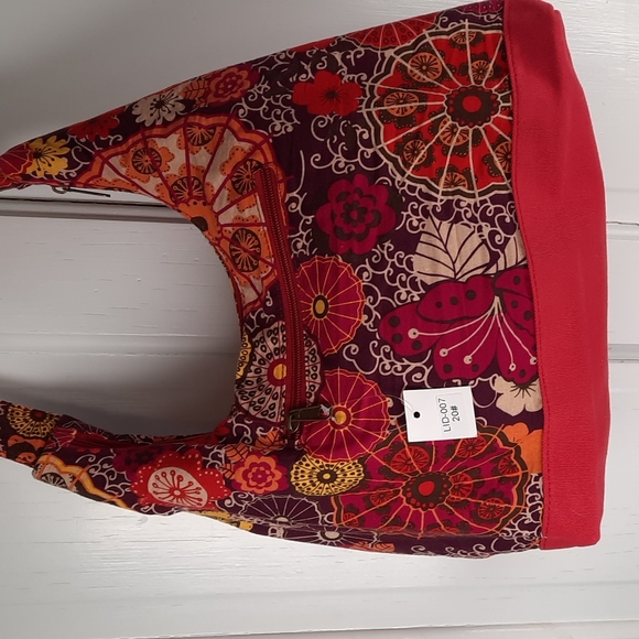 Fabric Lightweight Floral Handmade Cotton Shoulder Purse Bag Tote Carry All - Picture 9 of 14